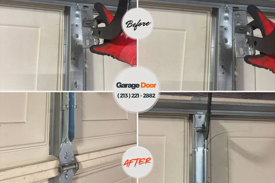 Before and after: garage door spring repair Bedford, OH